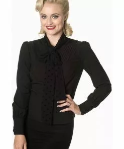 Banned Sent With Love 40's Blouse Black New In