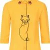 Banned Foxy 50's Blouse Mustard 2 Banned Foxy 50's Blouse Mustard
