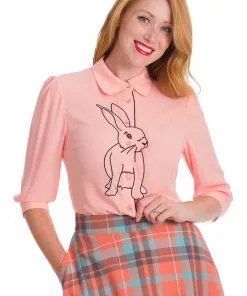 Banned Bunny Hop 40's Blouse Blush