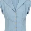 Banned Afternoon Tea Spot 40's Blouse Blue