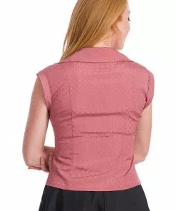 New In Banned Afternoon Tea Spot 40's Blouse Blush