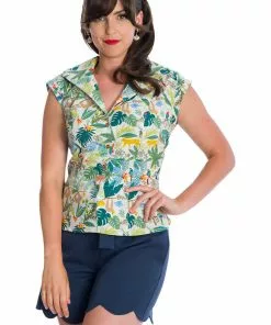 New In Banned Forest 50's Blouse Ivory