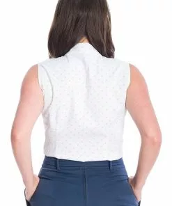 Banned Sea Scape Anchor 50's Blouse White New In 11 Banned Sea Scape Anchor 50's Blouse White New In