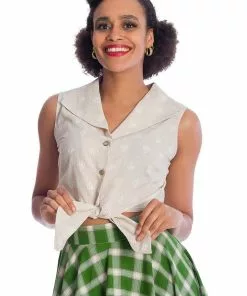 New In Banned Hot Air Balloon Dreaming 40's Blouse Ivory 7 New In Banned Hot Air Balloon Dreaming 40's Blouse Ivory