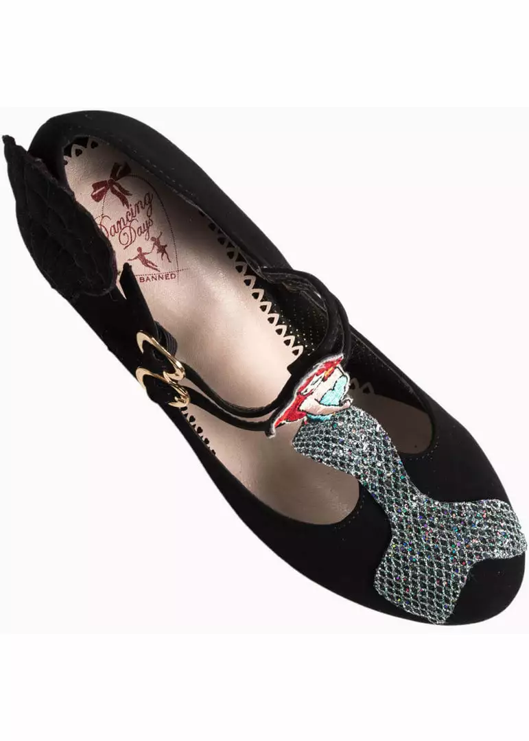 Banned Stella Starlight Mermaid Pumps Zwart 5 Banned Stella Starlight Mermaid Pumps Zwart