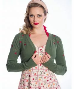 Banned Summer Berry Cherry 50's Bolero Green New In