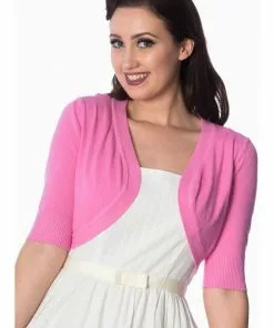 New In Banned Hudson 50's Bolero Bright Pink