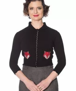 Banned Foxy 40's Cardigan Black New In
