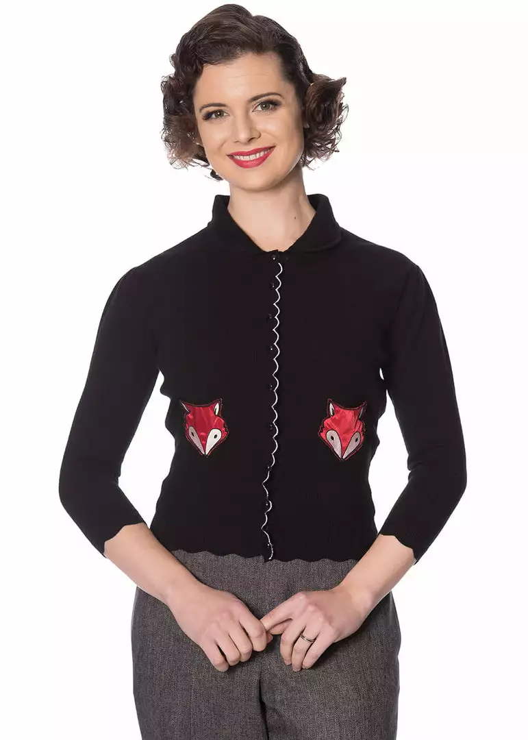 Banned Foxy 40's Cardigan Black New In 7 Banned Foxy 40's Cardigan Black New In