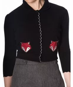 Banned Foxy 40's Cardigan Black New In