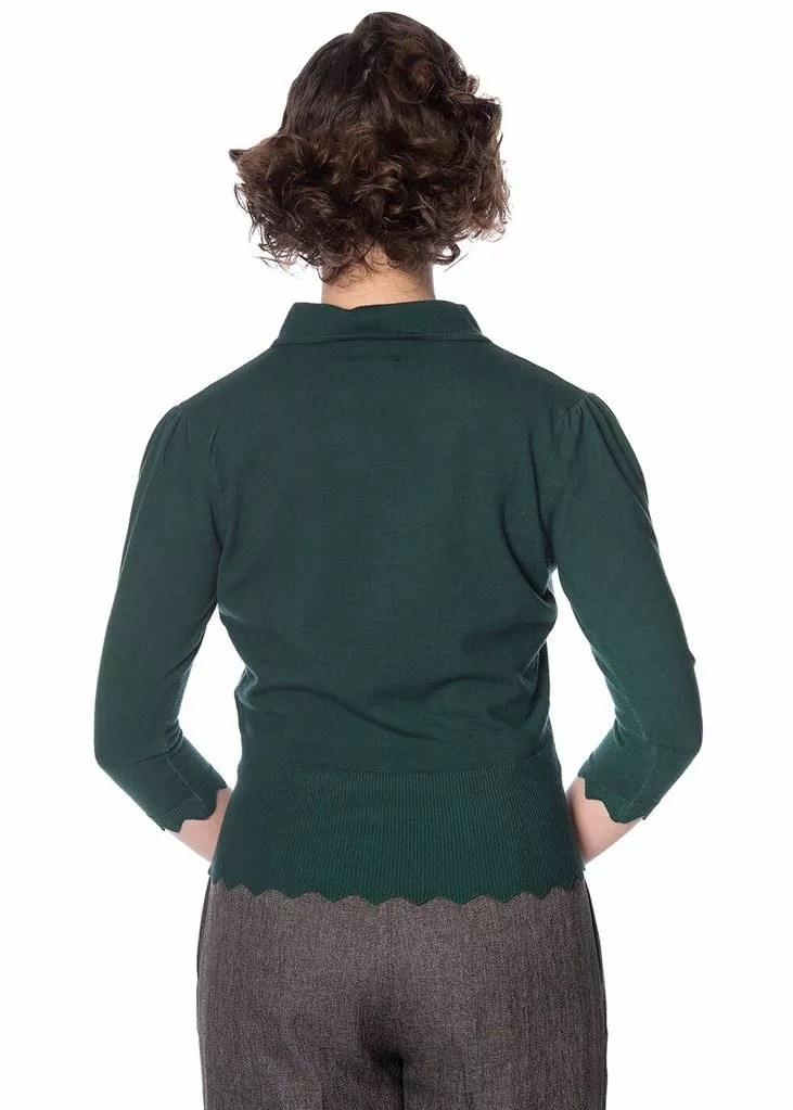 New In Banned Foxy 40's Cardigan Dark Green 5 New In Banned Foxy 40's Cardigan Dark Green