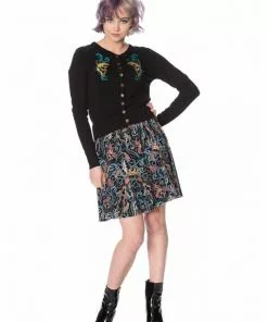 Banned Liberty Dragons 50's Cardigan Black New In 8 Banned Liberty Dragons 50's Cardigan Black New In