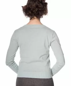 Banned Black Cat Bloom 40's Cardigan Blue 7 Banned Black Cat Bloom 40's Cardigan Blue