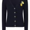 Banned Lemon 50's Cardigan Navy Blue New In