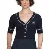 Banned Summer Sail 40's Cardigan Navy Blue New In 1 Banned Summer Sail 40's Cardigan Navy Blue New In