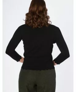 New In Banned Foot Print Dog 40's Cardigan Black