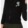 New In Banned Foot Print Dog 40's Cardigan Black 1 New In Banned Foot Print Dog 40's Cardigan Black