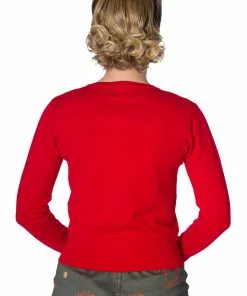 New In Banned Winter Leaves 40's Cardigan Red 7 New In Banned Winter Leaves 40's Cardigan Red