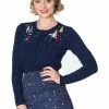 New In Banned Christmas Town 40's Cardigan Blue 2 New In Banned Christmas Town 40's Cardigan Blue