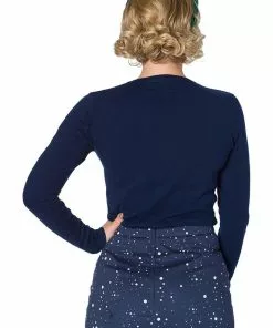 New In Banned Christmas Town 40's Cardigan Blue 7 New In Banned Christmas Town 40's Cardigan Blue