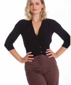 New In Banned Cutie 40's Cardigan Black