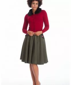 New In Banned Bow Dreaming 40's Cardigan In Burgundy 9 New In Banned Bow Dreaming 40's Cardigan In Burgundy