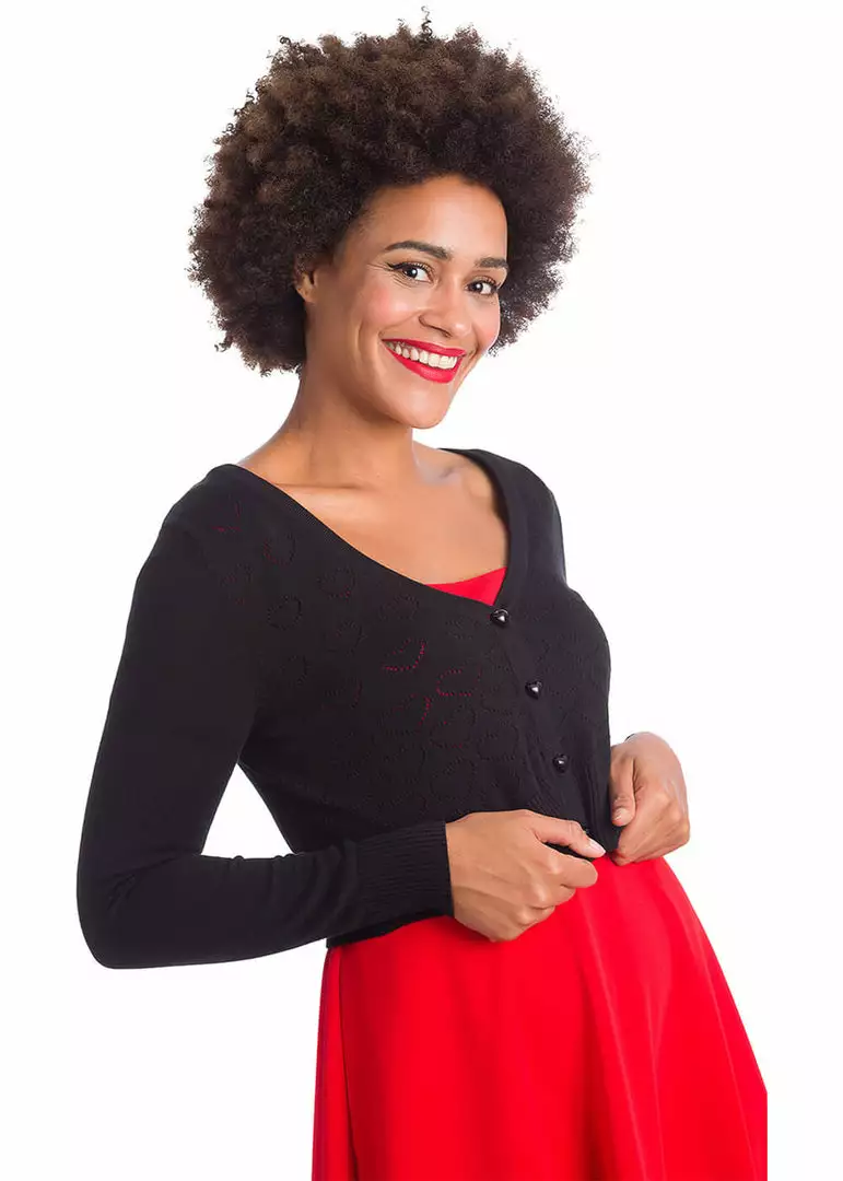 New In Banned Love Dream 50's Cardigan Black 3 New In Banned Love Dream 50's Cardigan Black