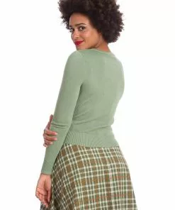 Banned Flower Power 40's Cardigan Green New In