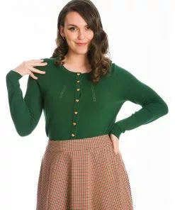 New In Banned Nina 50's Cardigan Green
