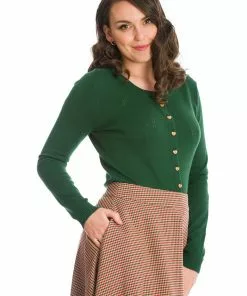 New In Banned Nina 50's Cardigan Green
