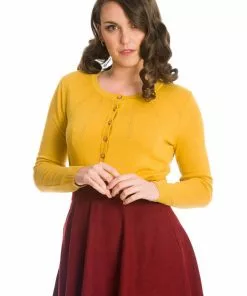 New In Banned Nina 50's Cardigan Mustard