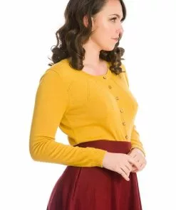 New In Banned Nina 50's Cardigan Mustard