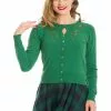 Banned Holly Go Lightly 50's Cardigan Green 1 Banned Holly Go Lightly 50's Cardigan Green