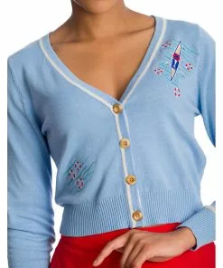 Banned Regatta Boat Cardigan Blue New In