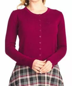 Banned Winter Storm 50's Cardigan Burgundy Red
