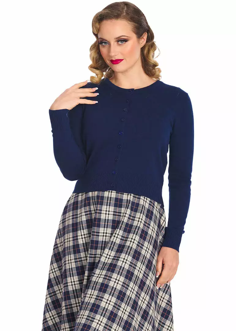 Banned Winter Storm 50's Cardigan Navy Blue 6 Banned Winter Storm 50's Cardigan Navy Blue