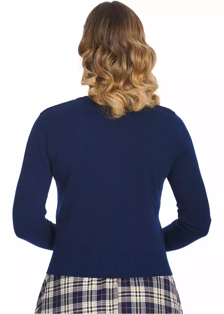 Banned Winter Storm 50's Cardigan Navy Blue 4 Banned Winter Storm 50's Cardigan Navy Blue