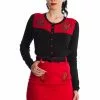 Banned Blooming Rose 50's Cardigan Black New In 2 Banned Blooming Rose 50's Cardigan Black New In