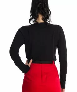 Banned Blooming Rose 50's Cardigan Black New In