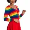Banned Love Wins Rainbow 50's Cardigan Multicolour