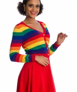 Banned Love Wins Rainbow 50's Cardigan Multicolour