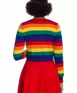 Banned Love Wins Rainbow 50's Cardigan Multicolour