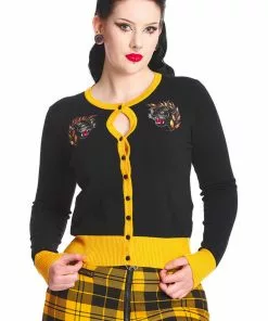 Banned Black Panther 70's Cardigan Black 11 Banned Black Panther 70's Cardigan Black