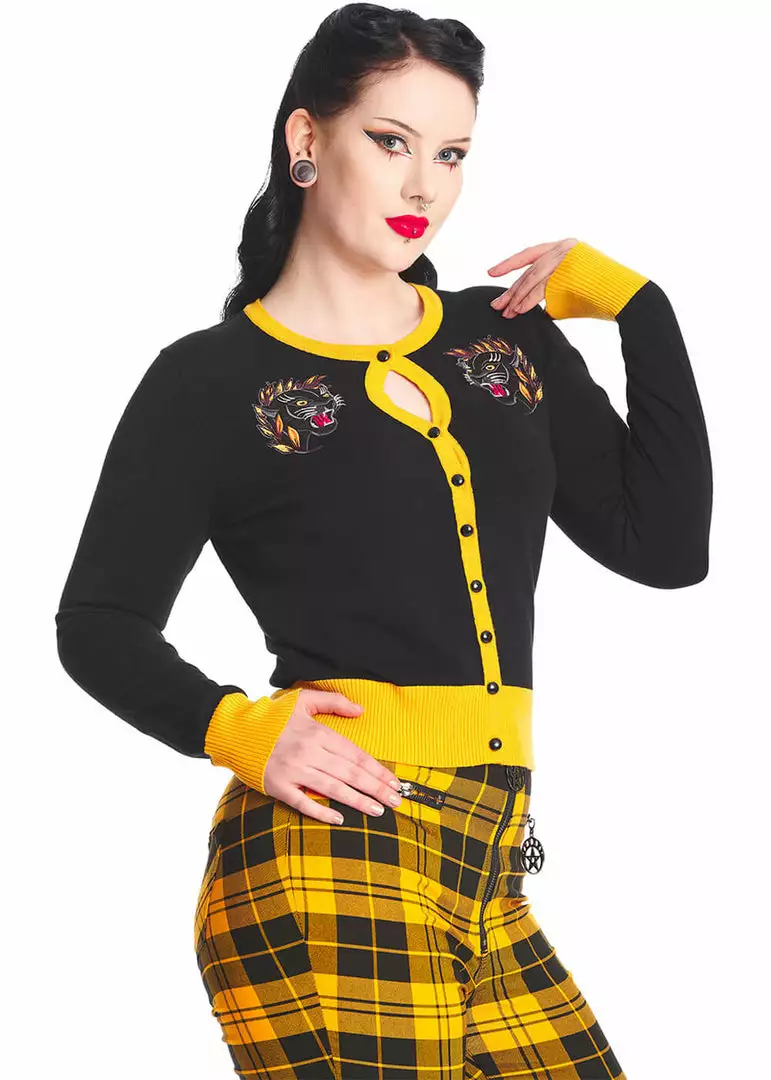 Banned Black Panther 70's Cardigan Black 6 Banned Black Panther 70's Cardigan Black