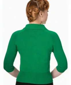 New In Banned April Bow 40's Cardigan Green 6 New In Banned April Bow 40's Cardigan Green