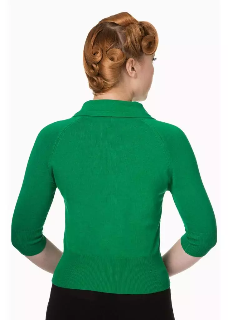 New In Banned April Bow 40's Cardigan Green 4 New In Banned April Bow 40's Cardigan Green