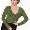 New In Banned Lets Go Dancing 50's Cardigan Forest Green 1 New In Banned Lets Go Dancing 50's Cardigan Forest Green