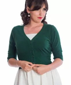 Banned Overload 50's Cardigan Dark Green