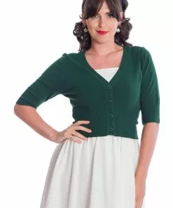 Banned Overload 50's Cardigan Dark Green
