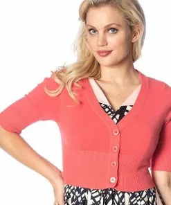 Banned Overload 50's Cardigan Coral